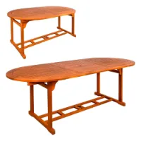 Aktive Ovaler Ausziehtisch Aus Akazienholz 150- 200x90x74 Cm Aktive Ovaler Ausziehtisch Aus Akazienholz 150- 200x90x74 Cm