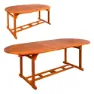 Aktive Ovaler Ausziehtisch Aus Akazienholz 150- 200x90x74 Cm, Wooden, One Size