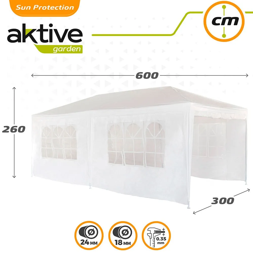 Aktive Polyester Faltzelt 300x600x260 Cm unisex, White, One Size Aktive Polyester Faltzelt 300x600x260 Cm unisex, White, One Size