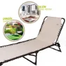 Aktive Polyester Sonnenliegen 59x190x30 Cm, Cream, One Size