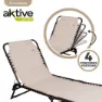 Aktive Polyester Sonnenliegen 59x190x30 Cm, Cream, One Size