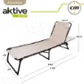 Aktive Polyester Sonnenliegen 59x190x30 Cm, Cream, One Size