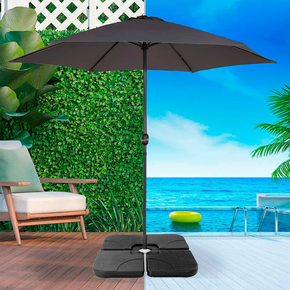 Aktive Quadratischer Nachfüllbarer Sonnenschirmständer 4 Stücke, Black, One Size Aktive Quadratischer Nachfüllbarer Sonnenschirmständer 4 Stücke, Black, One Size