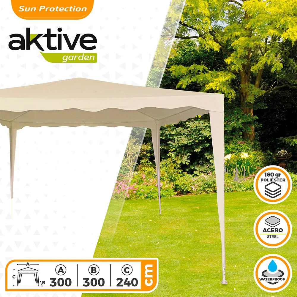 Aktive Quadratischer Pavillon 300x300x240 Cm, Beige, One Size Aktive Quadratischer Pavillon 300x300x240 Cm, Beige, One Size