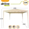 Aktive Quadratischer Pavillon 300x300x240 Cm, Beige, One Size