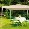 Aktive Quadratischer Pavillon 300x300x240 Cm, Beige, One Size