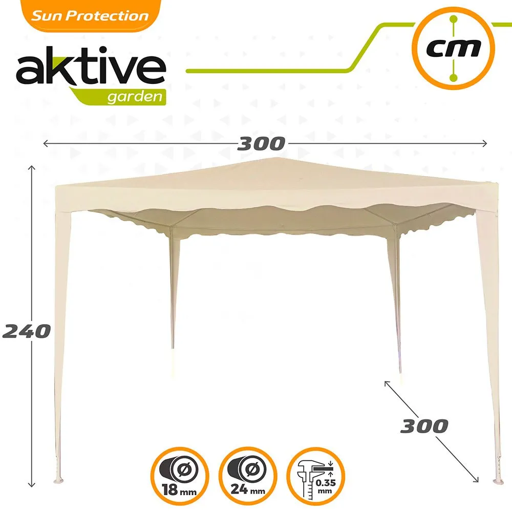Aktive Quadratischer Pavillon 300x300x240 Cm unisex, Beige, One Size Aktive Quadratischer Pavillon 300x300x240 Cm unisex, Beige, One Size