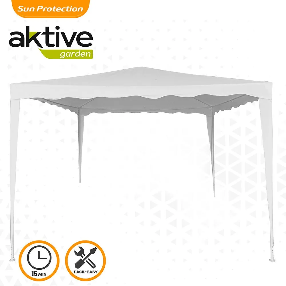 Aktive Quadratischer Pavillon 300x300x250 Cm, White, One Size Aktive Quadratischer Pavillon 300x300x250 Cm, White, One Size