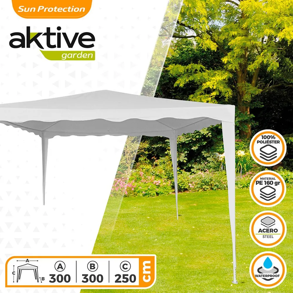 Aktive Quadratischer Pavillon 300x300x250 Cm, White, One Size Aktive Quadratischer Pavillon 300x300x250 Cm, White, One Size