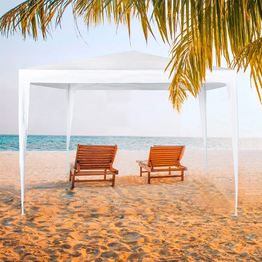 Aktive Quadratischer Pavillon Aus Kunststoff 300x300x250 Cm, White, One Size Aktive Quadratischer Pavillon Aus Kunststoff 300x300x250 Cm, White, One Size