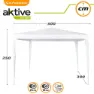 Aktive Quadratischer Pavillon Aus Kunststoff 300x300x250 Cm, White, One Size
