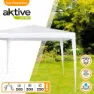 Aktive Quadratischer Pavillon Aus Kunststoff 300x300x250 Cm, White, One Size