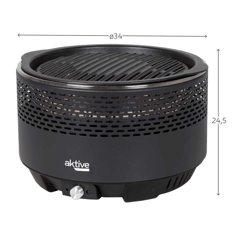 Aktive Rauchfreier Rundgrill, Black, 31cm Aktive Rauchfreier Rundgrill, Black, 31cm