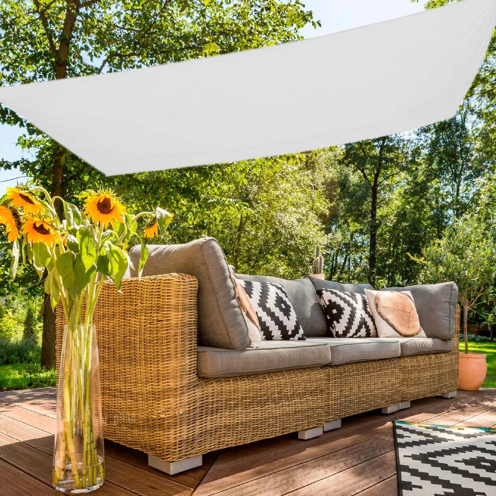 Aktive Rechteckige Schattenmarkise Mit Uv50-schutz 200x300 Cm, White, One Size Aktive Rechteckige Schattenmarkise Mit Uv50-schutz 200x300 Cm, White, One Size