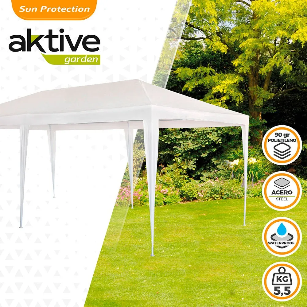Aktive Rechteckiger Pavillon Aus Kunststoff 300x600x255 Cm, White, One Size Aktive Rechteckiger Pavillon Aus Kunststoff 300x600x255 Cm, White, One Size