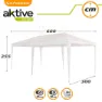Aktive Rechteckiger Pavillon Aus Kunststoff 300x600x255 Cm, White, One Size