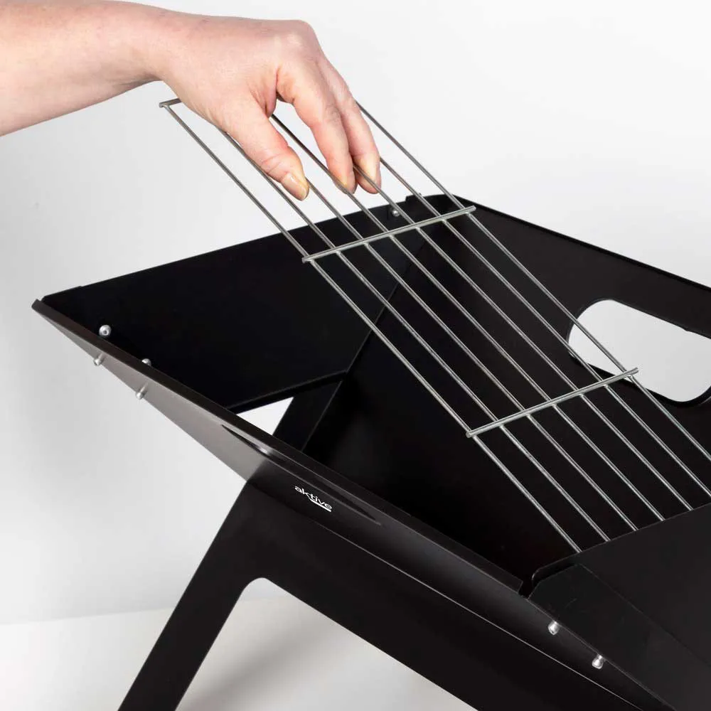Aktive Rechteckiger Tragbarer Klappgrill, Black, 45 x 30cm Aktive Rechteckiger Tragbarer Klappgrill, Black, 45 x 30cm
