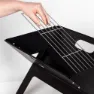 Aktive Rechteckiger Tragbarer Klappgrill, Black, 45 x 30cm