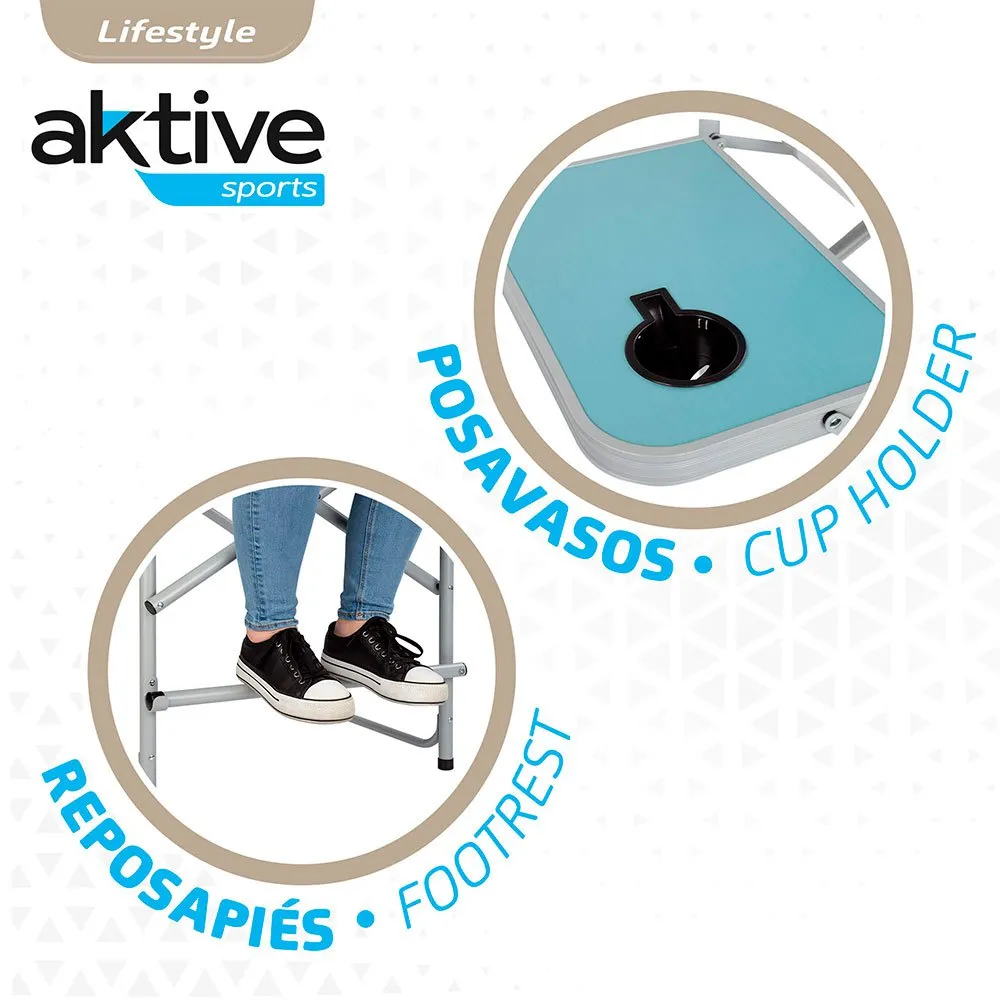 Aktive Regiestuhl Xl, Blue / white, 60 x 57 x 103cm Aktive Regiestuhl Xl, Blue / white, 60 x 57 x 103cm