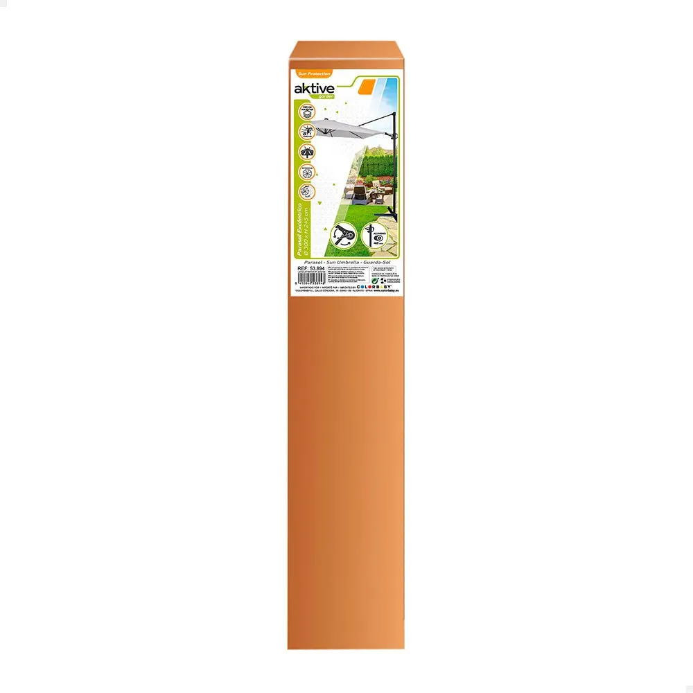 Aktive Roma 300 Cm Sonnenschirm, Grey, One Size Aktive Roma 300 Cm Sonnenschirm, Grey, One Size