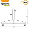 Aktive Runder Beton-schirmständer Mit Rollen Refurbished unisex, Grey, 50 x 8cm