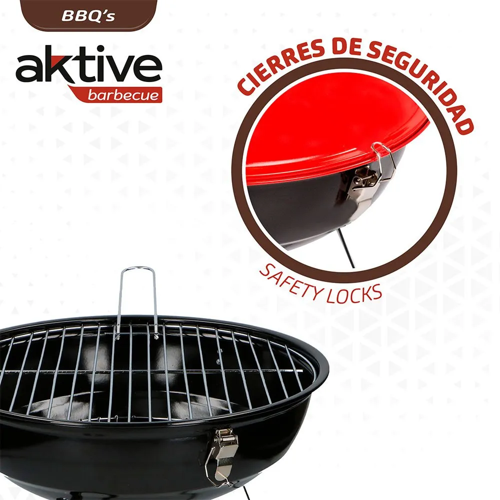 Aktive Runder Holzkohlegrill 36 Cm, Black, One Size Aktive Runder Holzkohlegrill 36 Cm, Black, One Size
