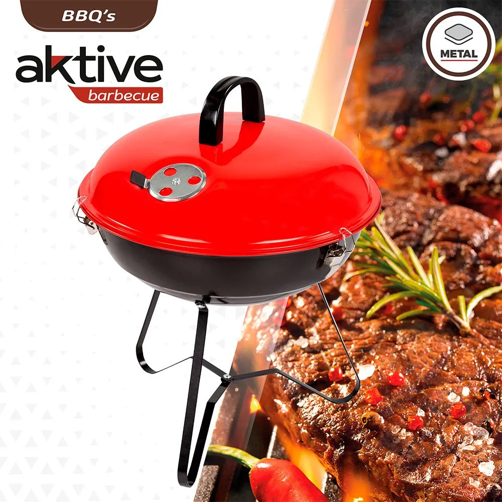 Aktive Runder Holzkohlegrill 36 Cm, Black, One Size Aktive Runder Holzkohlegrill 36 Cm, Black, One Size