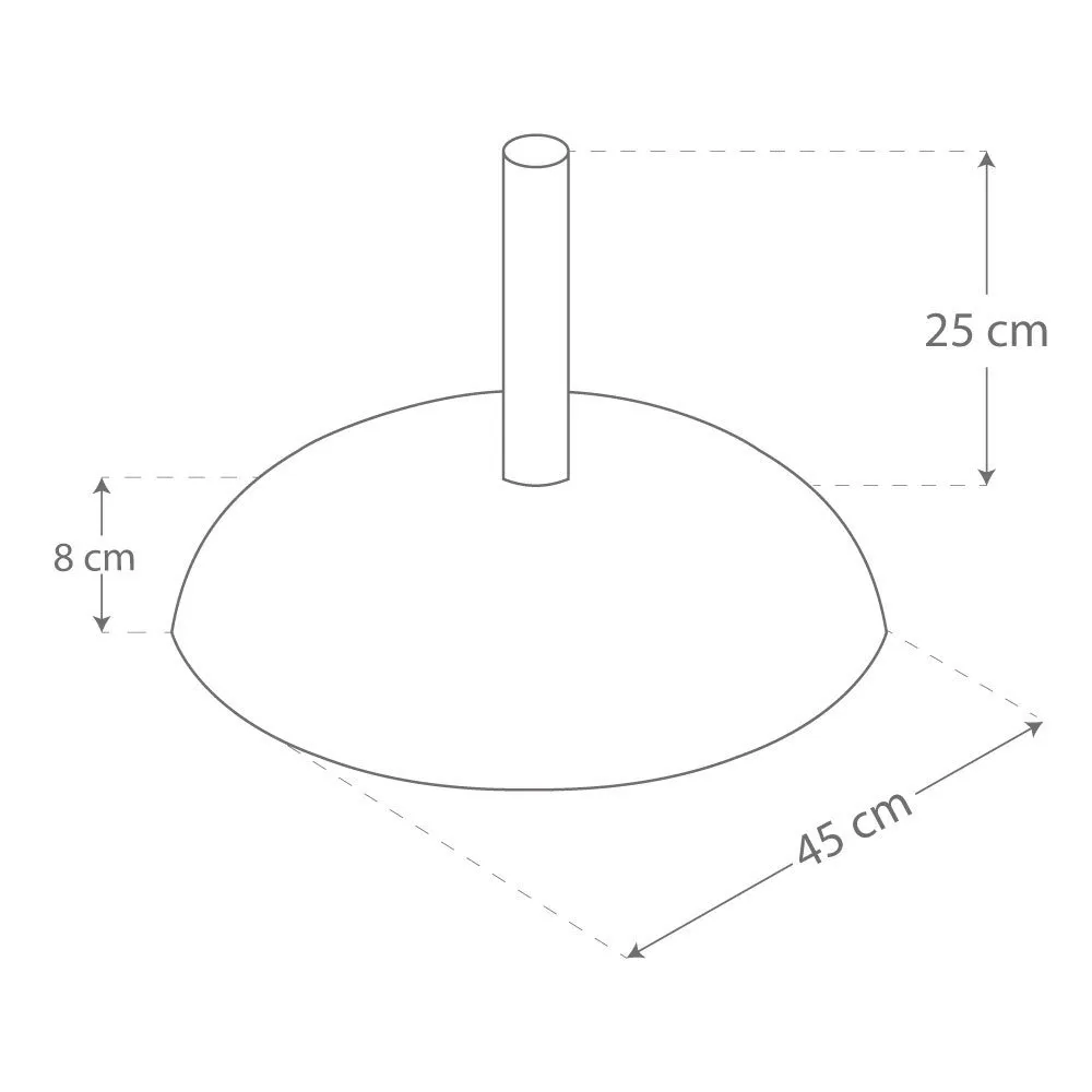 Aktive Runder Sonnenschirmständer Aus Beton 35-48 Mm unisex