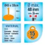 Aktive Runder Sonnenschirmständer Aus Beton 35-48 Mm unisex