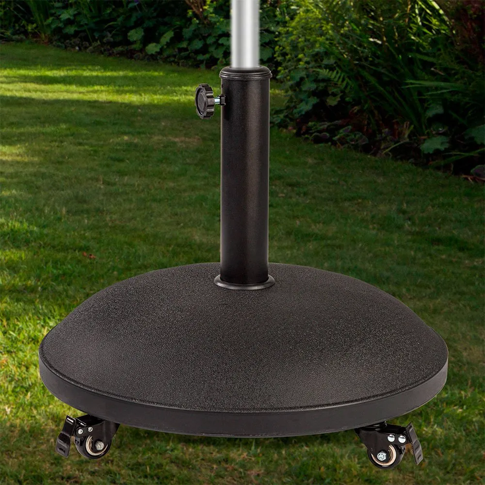 Aktive Runder Sonnenschirmständer Aus Beton Mit Rollen unisex, Grey, 50 x 8cm