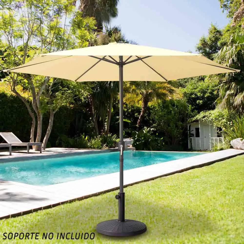 Aktive Sechseckiger Sonnenschirm 250 Cm, Beige, One Size Aktive Sechseckiger Sonnenschirm 250 Cm, Beige, One Size