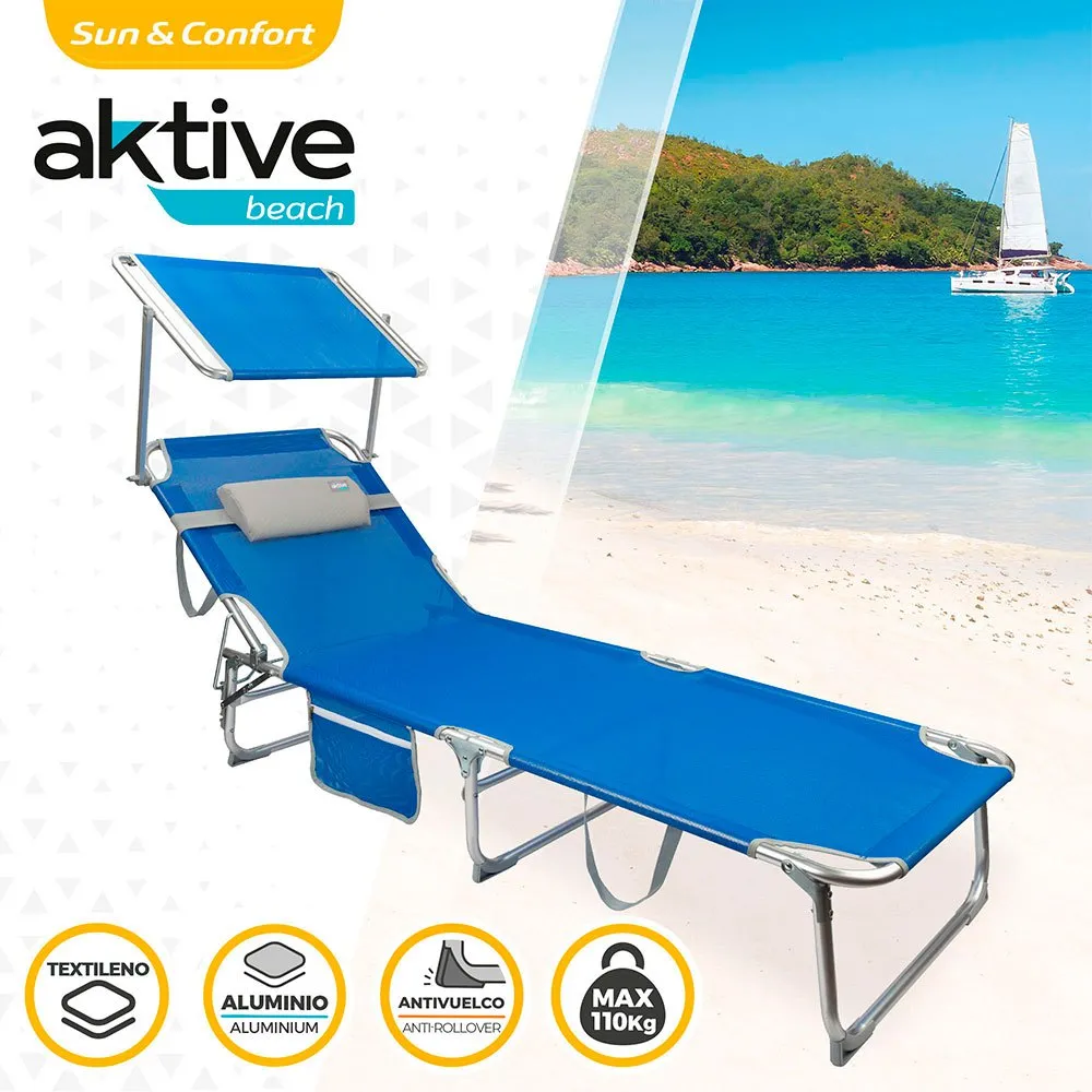 Aktive Sonnenliegen 188x58x30 Cm, Blue, One Size Aktive Sonnenliegen 188x58x30 Cm, Blue, One Size