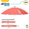 Aktive Sonnenschirm D220 Uv50, Coral, One Size