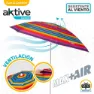 Aktive Sonnenschirm Mit Belüftung Und Uv50-schutz 200 Cm, Multicolor stripes, One Size