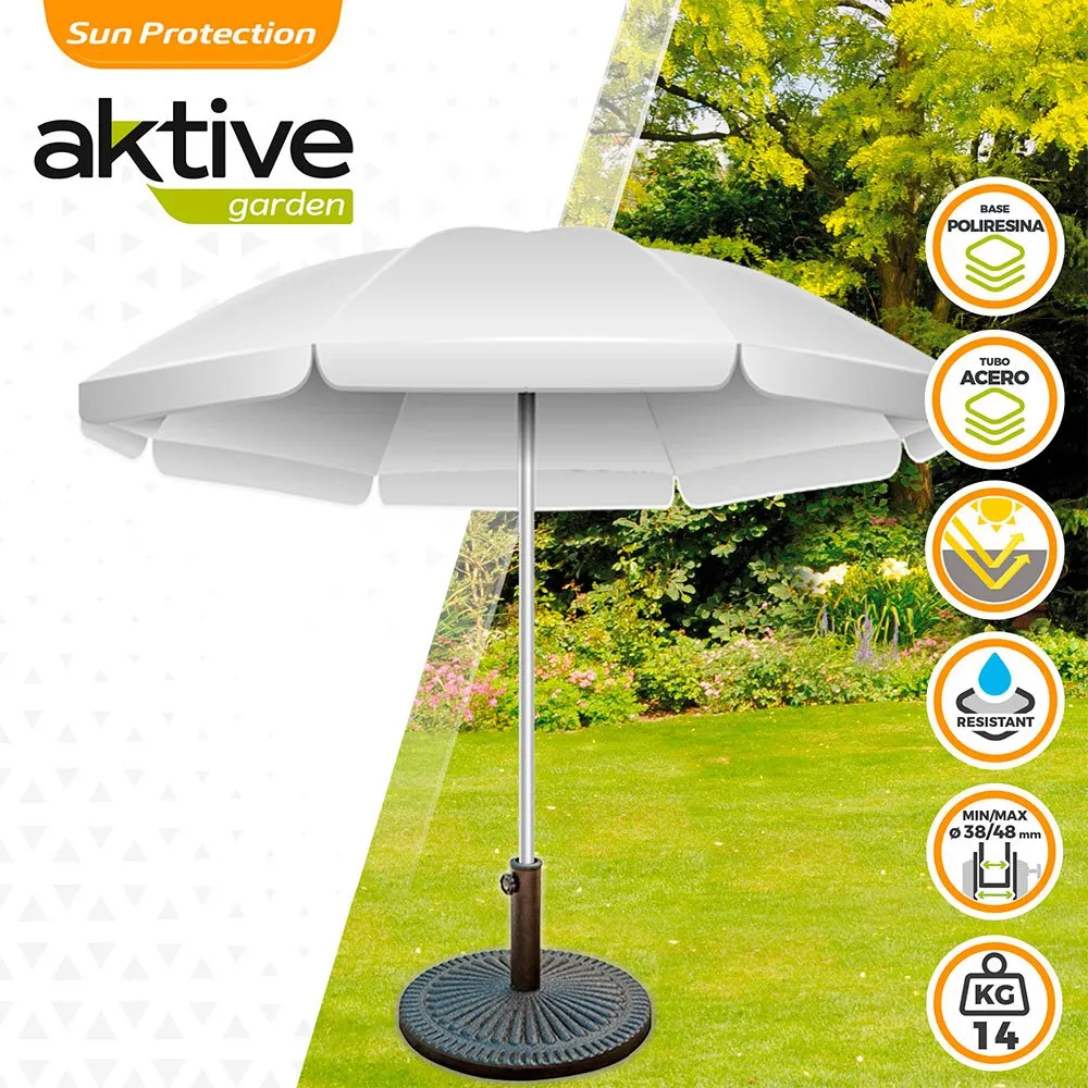 Aktive Sonnenschirm Mit Rundem Sockel Aus Polyresin 38-48 Mm, Black, 49 x 33cm Aktive Sonnenschirm Mit Rundem Sockel Aus Polyresin 38-48 Mm, Black, 49 x 33cm