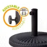 Aktive Sonnenschirm Mit Rundem Sockel Aus Polyresin 38-48 Mm, Black, 49 x 33cm