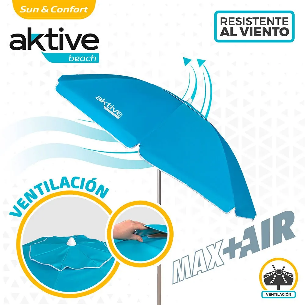 Aktive Sonnenschirm Mit Uv50-schutz 200 Cm, Blue, One Size Aktive Sonnenschirm Mit Uv50-schutz 200 Cm, Blue, One Size