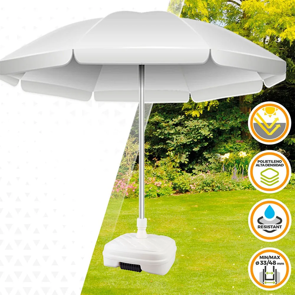 Aktive -sonnenschirmständer 48kg 56x56x40 Cm, White, One Size Aktive -sonnenschirmständer 48kg 56x56x40 Cm, White, One Size