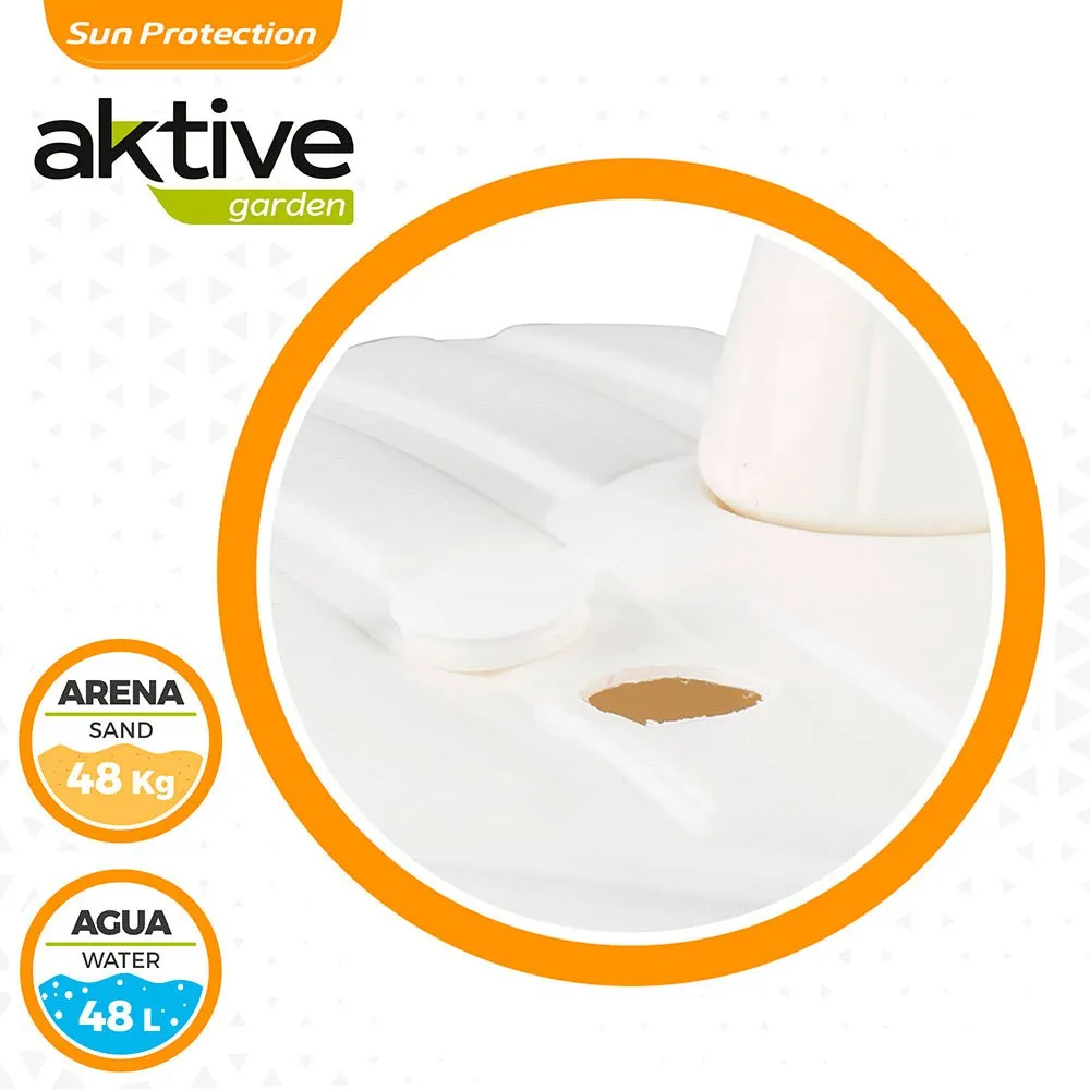 Aktive -sonnenschirmständer 48kg 56x56x40 Cm, White, One Size Aktive -sonnenschirmständer 48kg 56x56x40 Cm, White, One Size