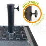 Aktive Ständer Aus Polyresin Für Quadratischen Sonnenschirm, Black, One Size