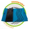 Aktive Stahl Leichtes Klapp-campingbett, Navy, One Size