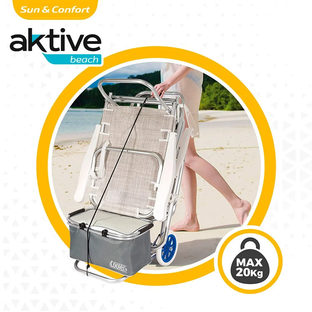 Aktive Strandkorbwagen 52x37x105 Cm unisex, Blue / grey, One Size