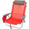 Aktive Strandliegestuhl Mit Kissen, Red, One Size