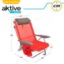 Aktive Strandliegestuhl Mit Kissen, Red, One Size