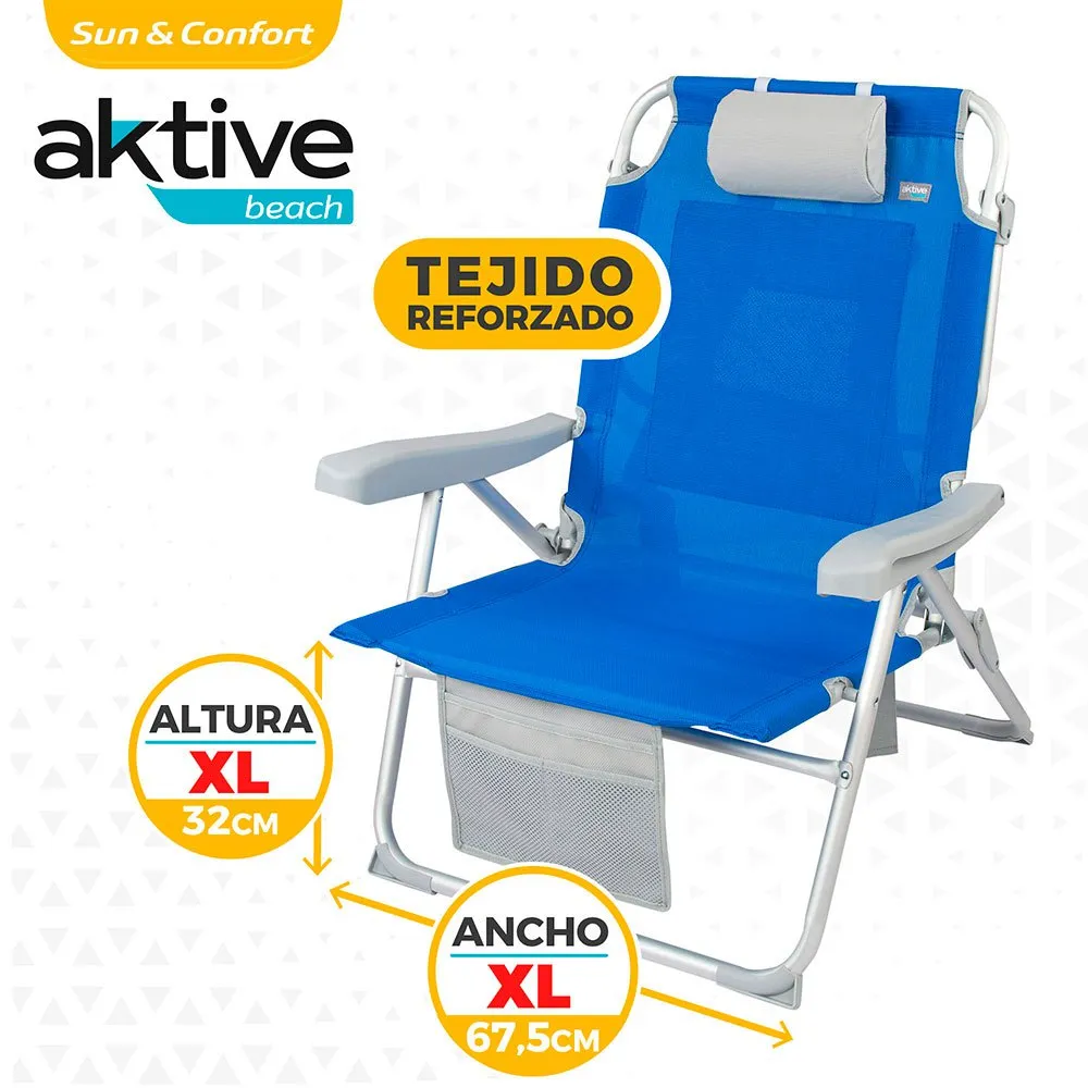 Aktive Strandrucksackstuhl Xxl unisex, Blue, 67.5 x 70.5 x 86cm Aktive Strandrucksackstuhl Xxl unisex, Blue, 67.5 x 70.5 x 86cm