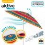 Aktive Sun&confort Ø Winddichter Uv50 Sonnenschirm Mit Neigbarem Mast 220cm, Multicolor stripes, One Size