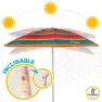 Aktive Sun&confort Ø Winddichter Uv50 Sonnenschirm Mit Neigbarem Mast 220cm, Multicolor stripes, One Size