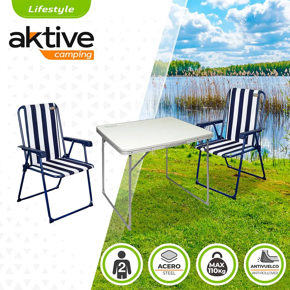 Aktive Tisch Mit 2 Klappstühlen (set) unisex, Grey, One Size