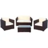 Aktive Tisch Mit 2 Sesseln, Beige / brown, One Size