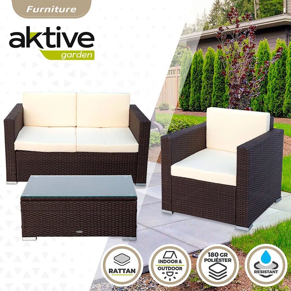 Aktive Tisch Mit 2 Sesseln, Beige / brown, One Size Aktive Tisch Mit 2 Sesseln, Beige / brown, One Size